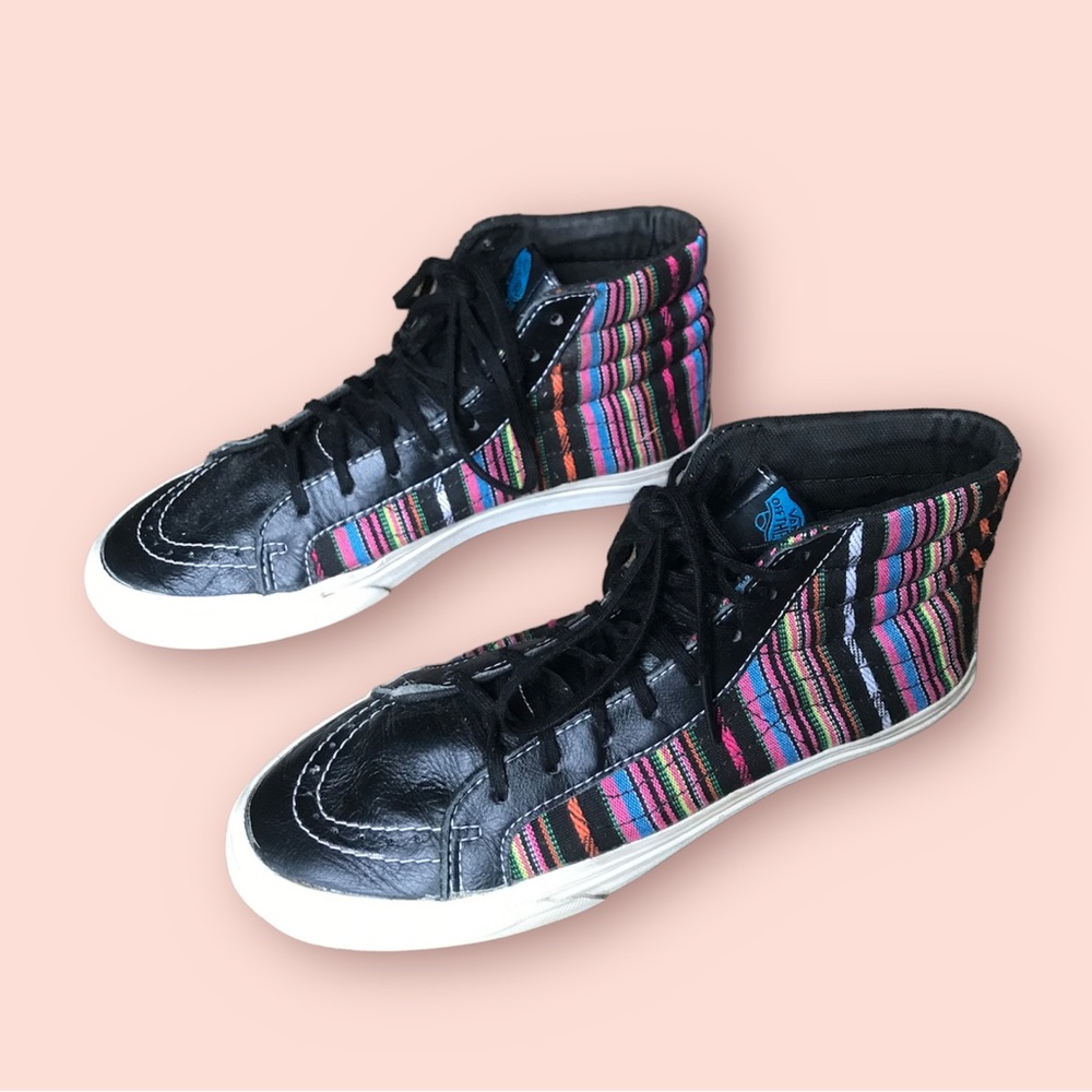 Unisex Vans leather upper sk8-hi vintage skateboarding shoes W’size 8 M’…